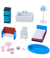 Teamson Kids Dreamland Barcelona Dollhouse & 10 Accessories Set