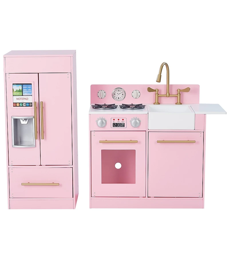 Teamson Kids Little Chef Charlotte 2-Piece Modular Wooden Play Kitchen