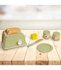 Teamson Kids Little Chef Frankfort Wooden Toaster 11-Piece Set