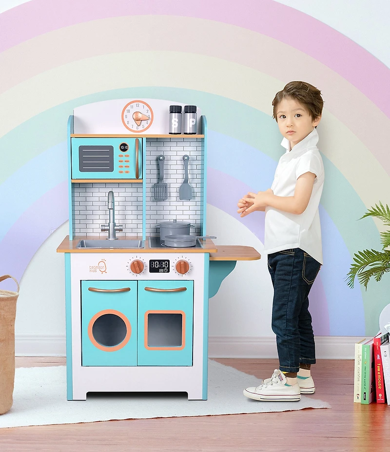 Teamson Kids Little Chef Santos Retro Playset Kitchen & 7 Accessories