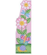 Teamson Kids Magic Garden Wooden Sling Bookshelf with Storage Cubbies