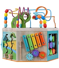 Teamson Kids Preschool Play Lab 7-in-1 Large Wooden Activity Station