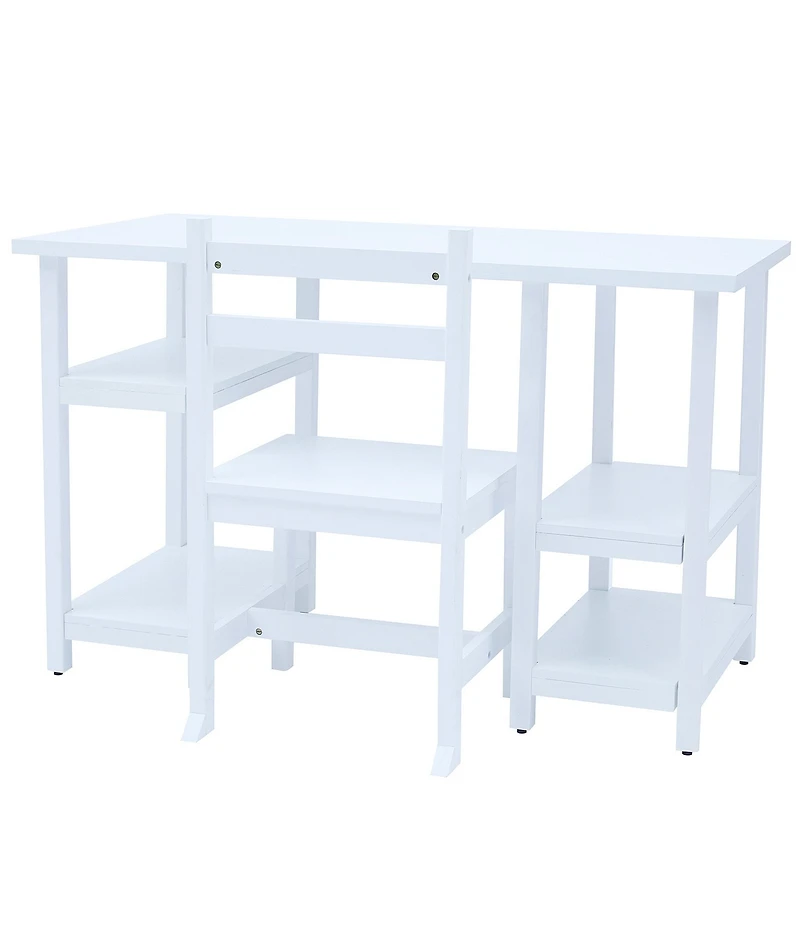 Teamson Kids Wooden Desk with Shelves & Chair 2-Piece Set