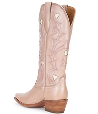 Tecovas Annie Rose Gold Hearts Tall Western Boots