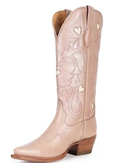 Tecovas Annie Rose Gold Hearts Tall Western Boots