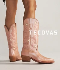 Tecovas Annie Rose Gold Hearts Tall Western Boots