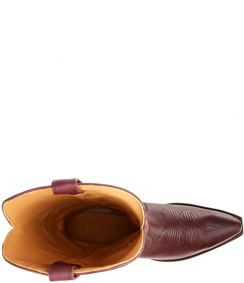 Tecovas Annie Wine Hearts Tall Western Boots