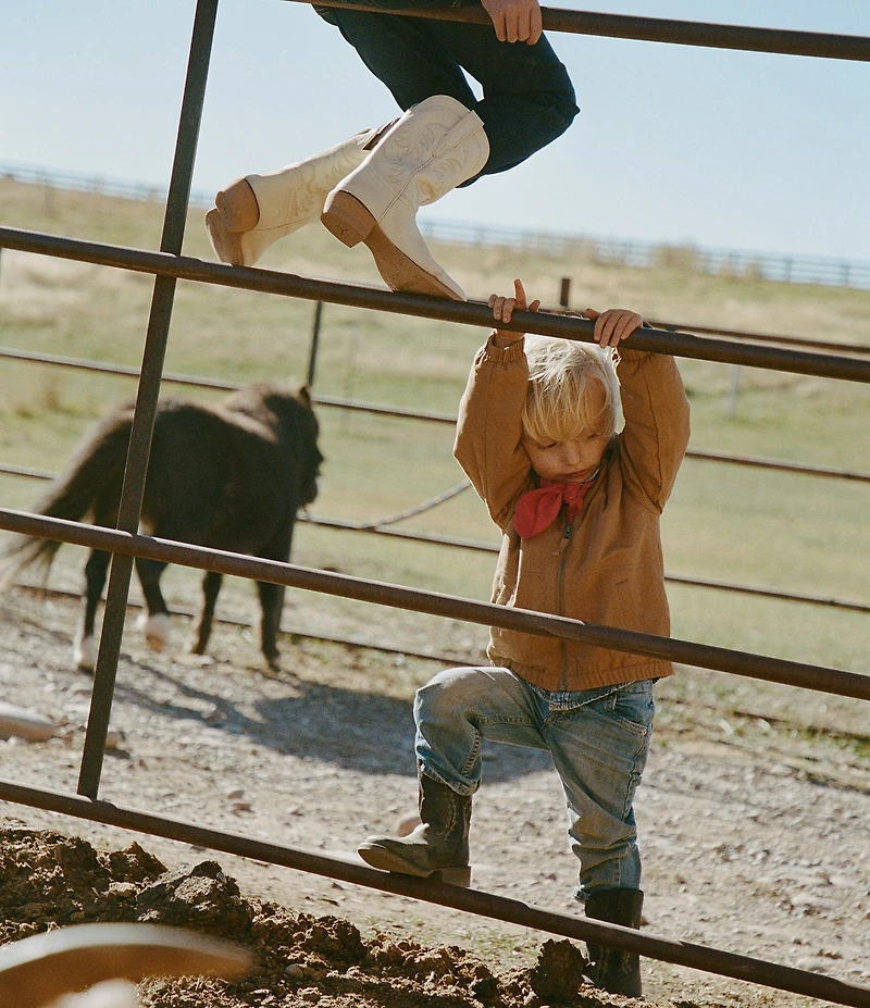 Tecovas Boys' The Doc Cowhide Leather Square Toe Cowboy Boots (Toddler)