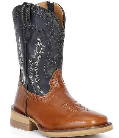 Tecovas Boys' The Doc Leather Colorblock Cowboy Boots (Infant)