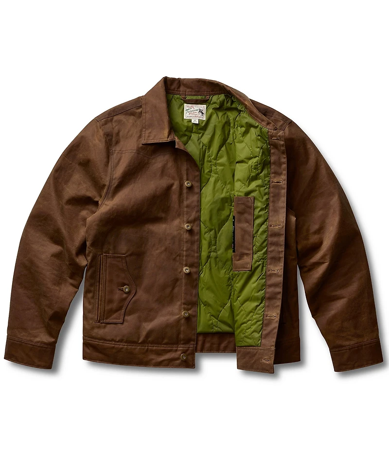 Tecovas Men's Buckaroo Waxed Canvas Trucker Jacket
