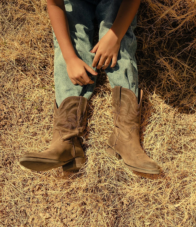 Tecovas Girls' The Annie Cowhide Leather Cowboy Boots (Youth)