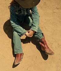 Tecovas Girls' The Annie Cowhide Leather Cowboy Boots (Youth)