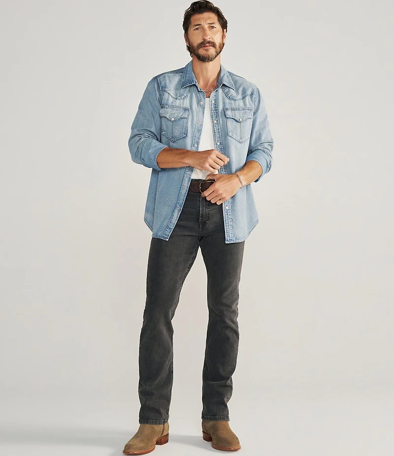 Tecovas Long Sleeve Pearl Snap Front Denim Shirt