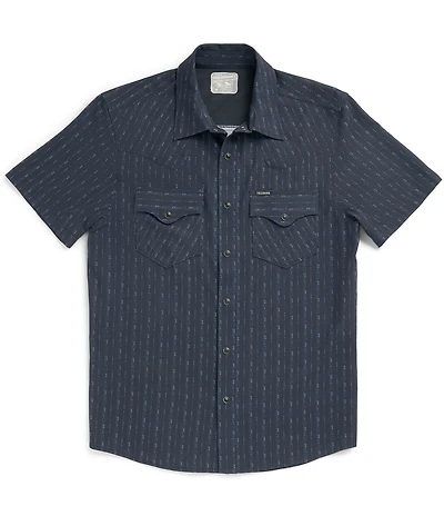 Tecovas Men's Performance Faux-Pearl-Snap Short Sleeve Western Shirt
