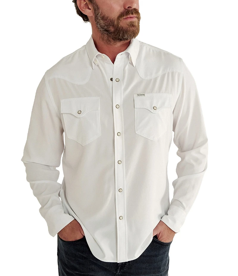 Tecovas Men's Performance Long Sleeve Western Pearl Snap Shirt