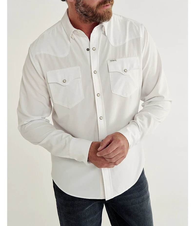 Tecovas Men's Performance Long Sleeve Western Pearl Snap Shirt