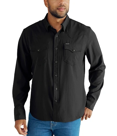 Tecovas Men's Performance Long Sleeve Western Pearl Snap Shirt