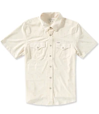 Tecovas Men's Performance Short Sleeve Western Pearl Snap Shirt