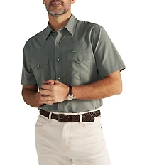 Tecovas Men's Performance Short Sleeve Western Pearl Snap Shirt