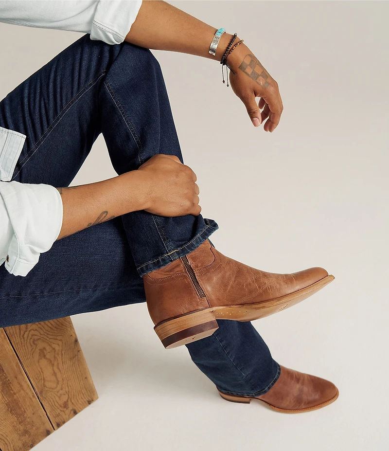 Tecovas Men's The Dean Goat Leather Side Zip Cowboy Boots