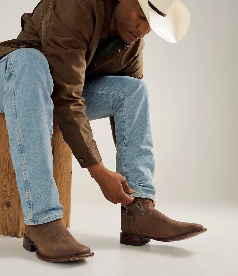 Tecovas Men's The Doc Goat Leather Square Toe Cowboy Boots