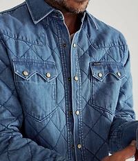 Men's Quilted Denim Shacket