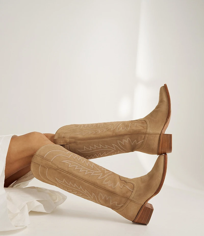 Tecovas The Abby Suede Tall Western Boots