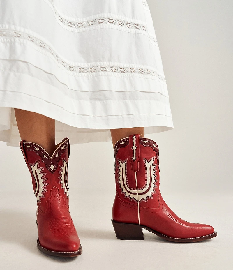 Tecovas The Jolene Leather Mid Calf Western Boots