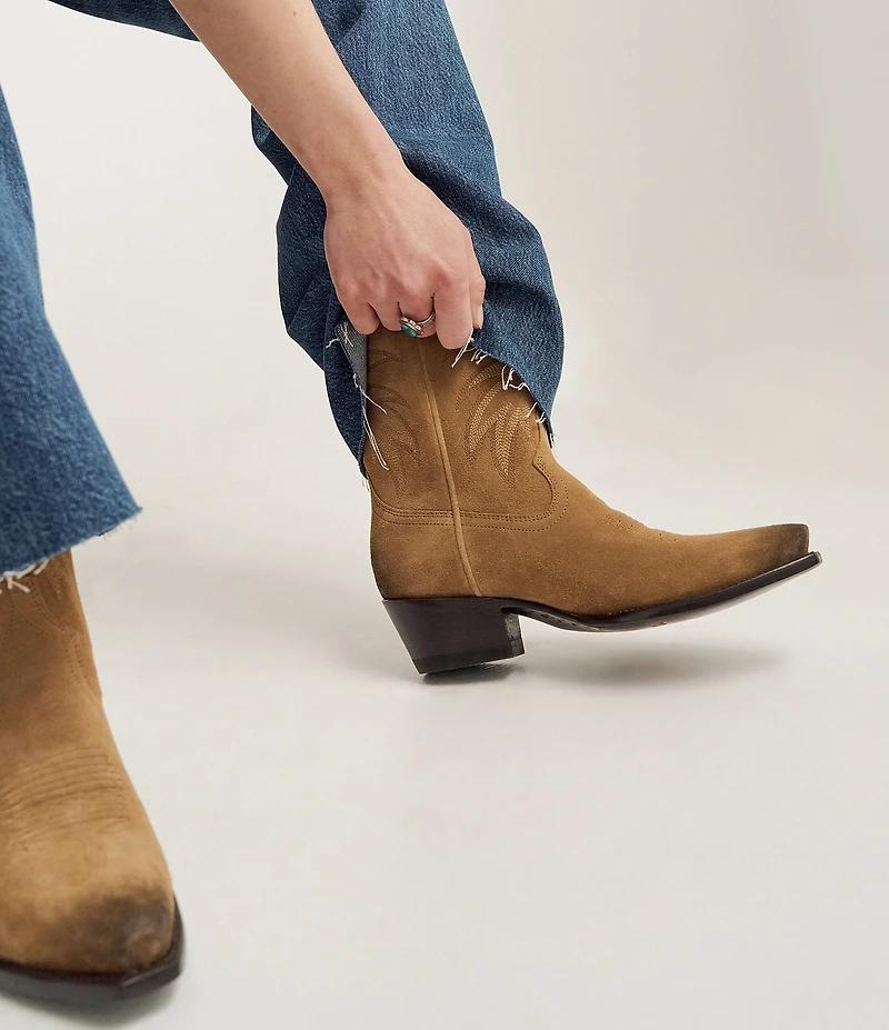 Tecovas The Sadie Toasted Almond Suede Tall Western Boots