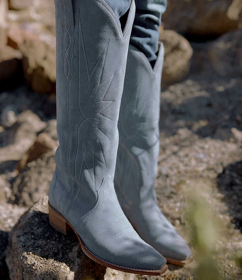 Tecovas Women's Loretta Chambray Suede Western Boots