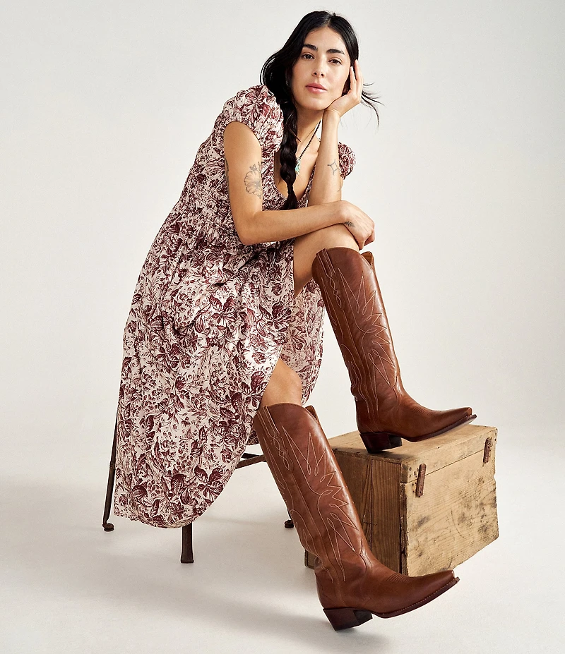 Tecovas Women's Loretta Saddle Cowhide Western Boots