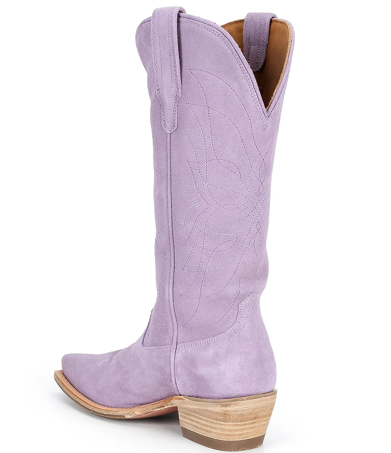 Tecovas Women's The Annie Monarch Lavender Suede Western Boots