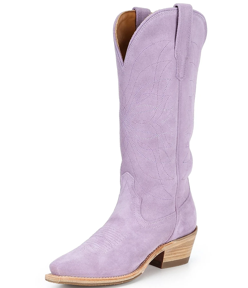 Tecovas Women's The Annie Monarch Lavender Suede Western Boots
