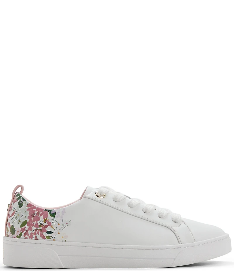 Ted Baker London Alison Floral Print Leather Sneakers