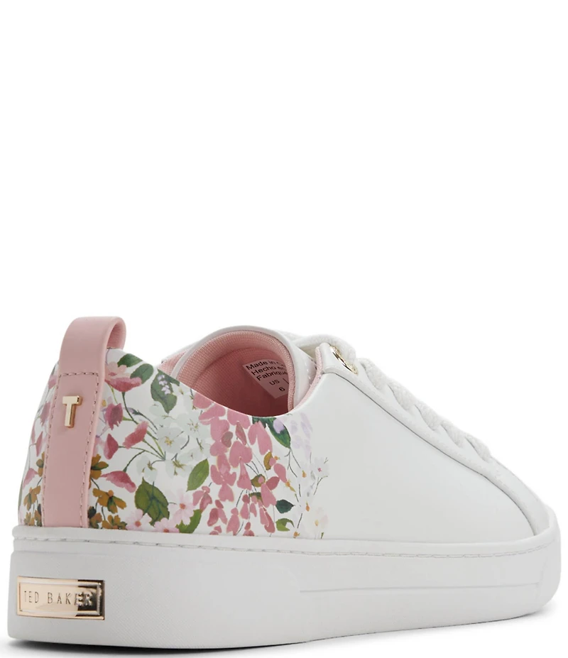 Ted Baker London Alison Floral Print Leather Sneakers