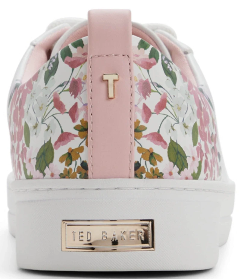 Ted Baker London Alison Floral Print Leather Sneakers