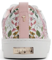 Ted Baker London Alison Floral Print Leather Sneakers