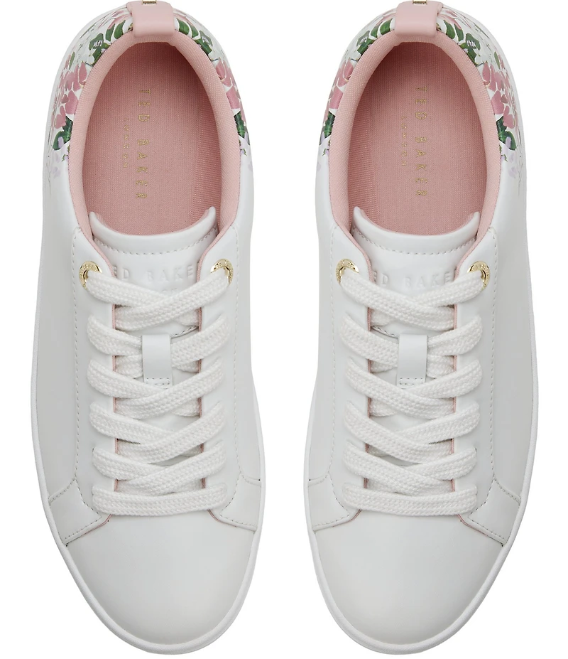 Ted Baker London Alison Floral Print Leather Sneakers