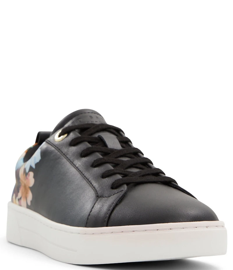 Ted Baker London Alison Leather Lace-Up Floral Sneakers