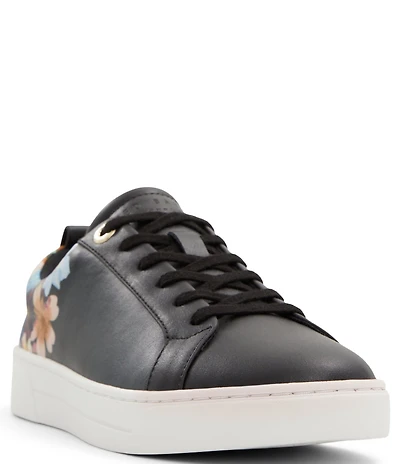Ted Baker London Alison Leather Lace-Up Floral Sneakers