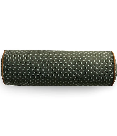 Ted Baker London Art Deco Tile Printed Velvet Bolster Decorative Pillow