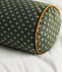 Ted Baker London Art Deco Tile Printed Velvet Bolster Decorative Pillow