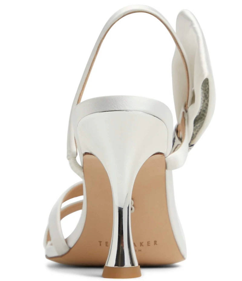 Ted Baker London Belle Satin Embellished Bow Dress Sandals