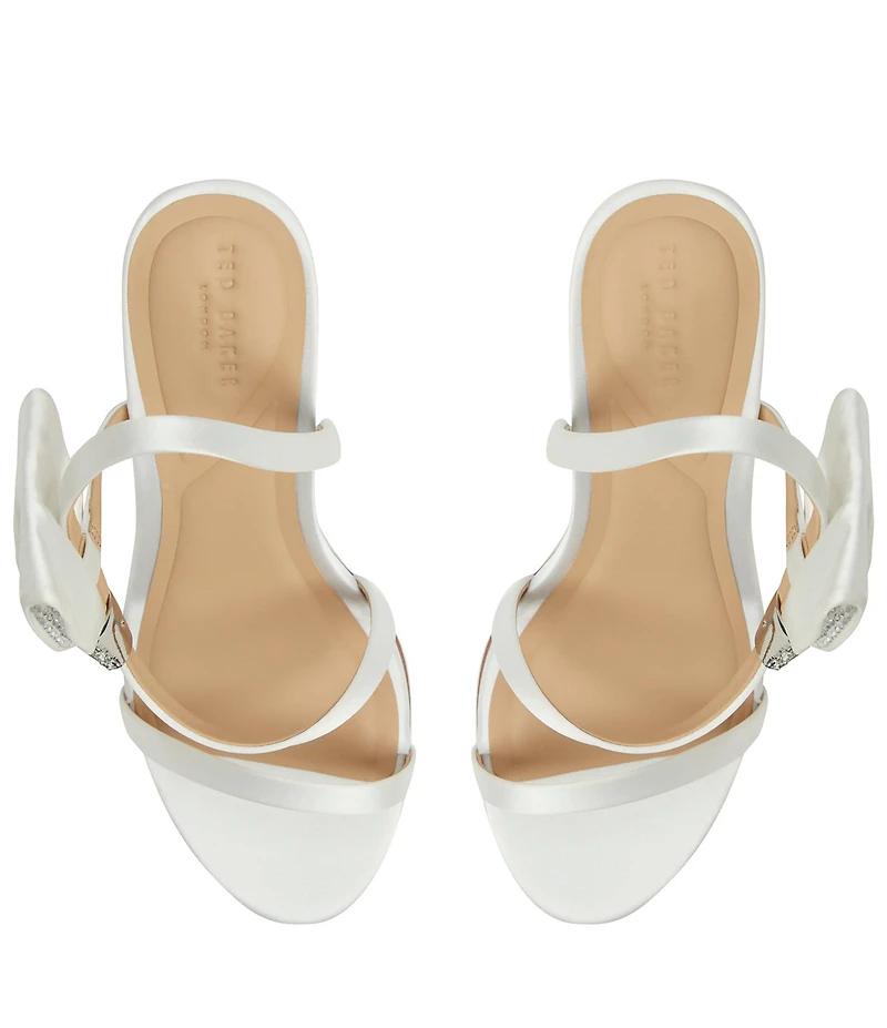 Ted Baker London Belle Satin Embellished Bow Dress Sandals