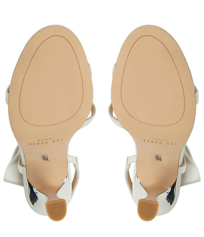 Ted Baker London Belle Satin Embellished Bow Dress Sandals