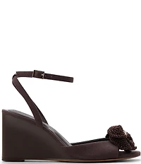 Ted Baker London Bridget Crochet Flower Ankle Wrap Wedge Sandals