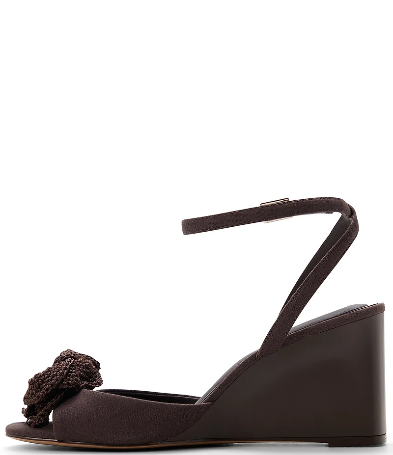 Ted Baker London Bridget Crochet Flower Ankle Wrap Wedge Sandals