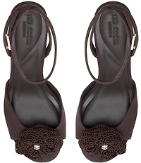 Ted Baker London Bridget Crochet Flower Ankle Wrap Wedge Sandals