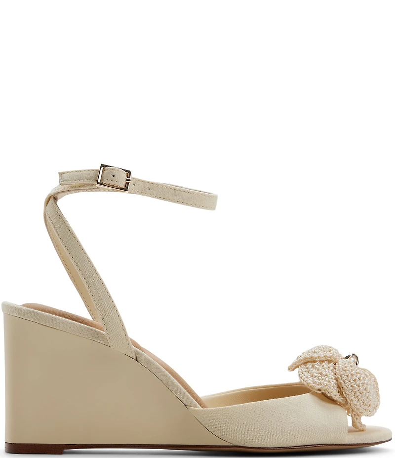 Ted Baker London Bridget Crochet Flower Ankle Wrap Wedge Sandals