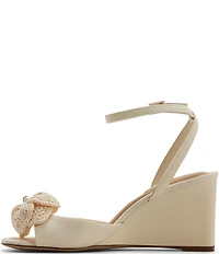 Ted Baker London Bridget Crochet Flower Ankle Wrap Wedge Sandals